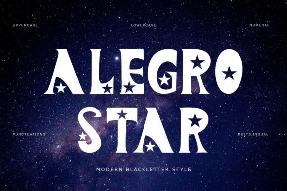 Alegro Star: Elevating Brand Identity with Elegant Blackletter Design