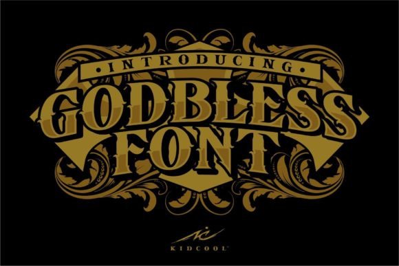 Godbless: Elevating Your Designs with Bold Blackletter Typography