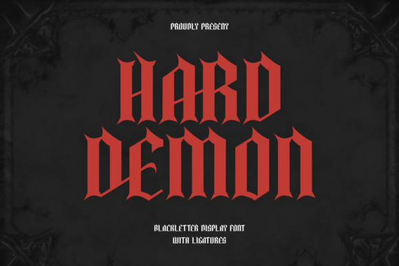 Hard Demon Font: Elevating Design with Bold Blackletter Aesthetics