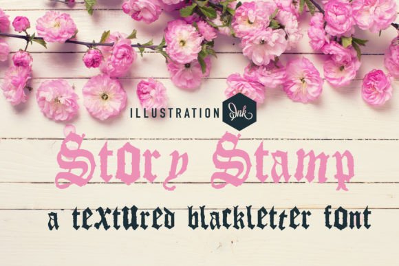 Story Stamp: Elevating Design with Hand-Crafted Blackletter Elegance