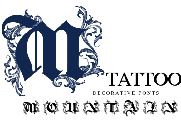 Tattoo Mountain: Bold Blackletter for High-Impact Design