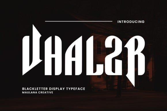 The Bold Impact of Vhalzr: Elevating Design with Thick Blackletter Typography