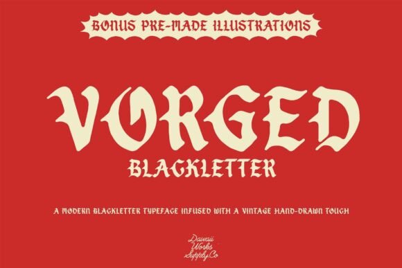 Vorged: Elevating Vintage Design with Bold Blackletter
